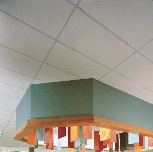 Square Fiberglass Ceiling Board 595x595x15mm