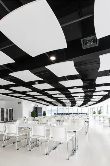 Acoustic Soundproof Suspended Fiberglass Ceiling Clouds