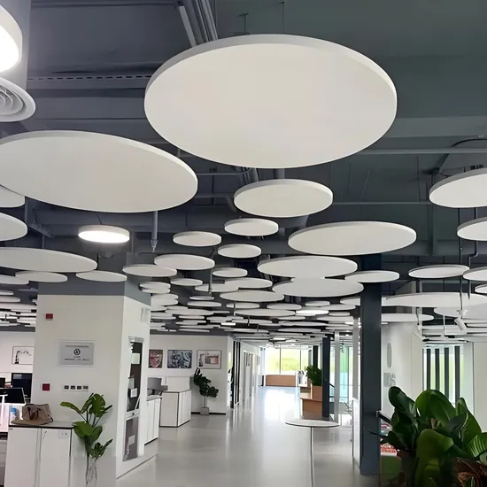 Suspended Acoustic Fiberglass Ceiling Sound Absorption